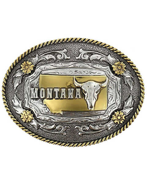 Cody James Men's Oval Montana Belt Buckle, Multi, hi-res