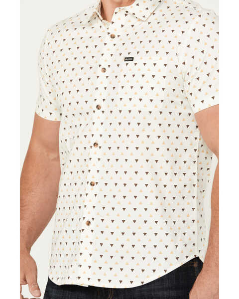 Image #3 - Brixton Men's Charter Geo Print Short Sleeve Button-Down Shirt, Off White, hi-res