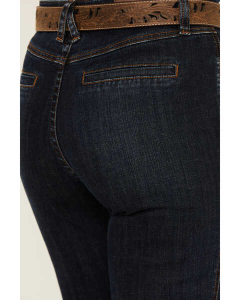 Image #4 - Rock & Roll Denim Women's Dark Wash High Rise Trouser Stretch Denim jeans , Dark Wash, hi-res