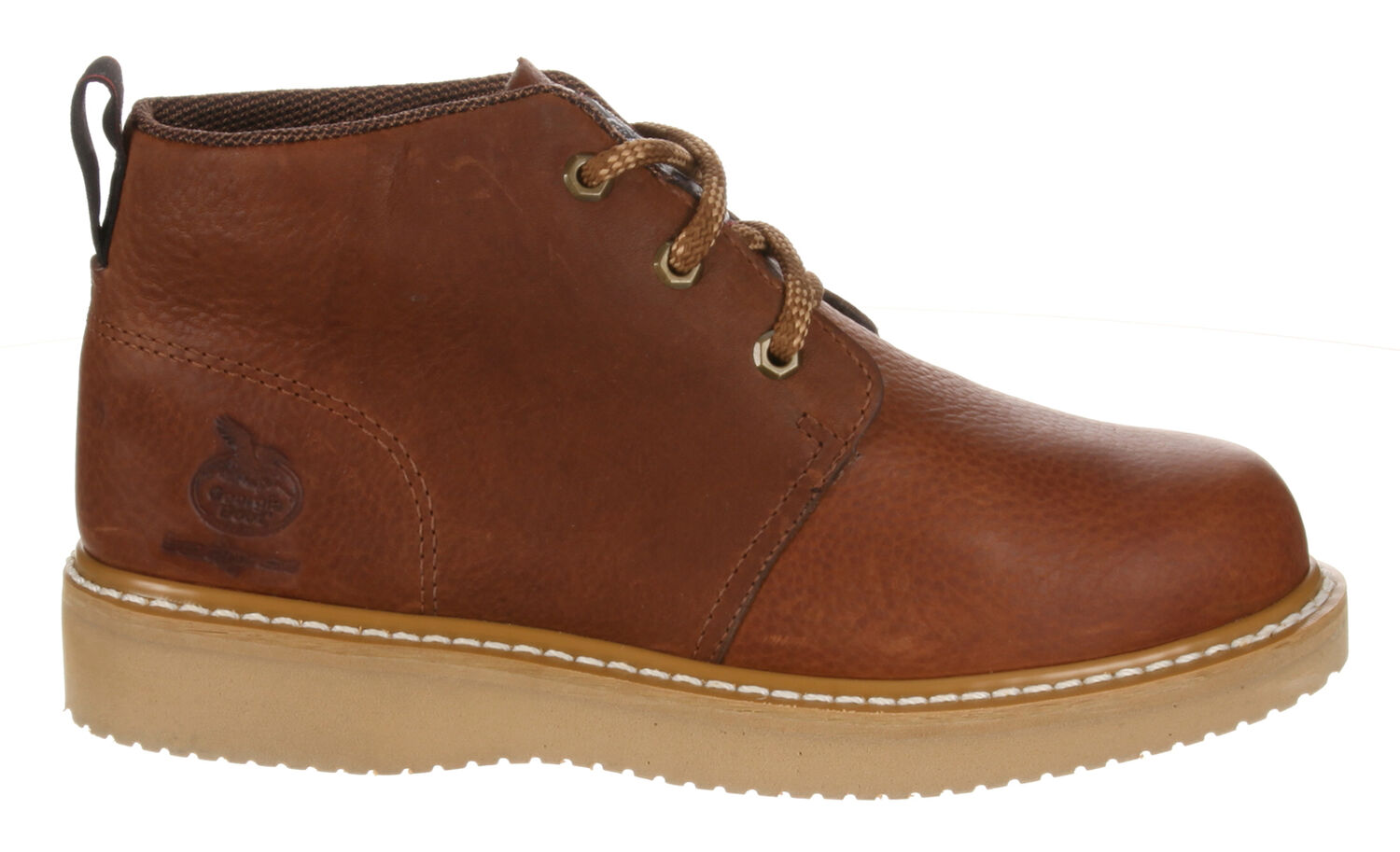 Image #9 - Georgia Boot Men's Farm and Ranch Chukka Work Boots - Soft Toe, Brown, hi-res