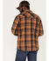Image #4 - Cody James Men's Wood Chuck Large Plaid Print Long Sleeve Snap Western Flannel Shirt - Big & Tall , Brown, hi-res