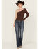 Image #3 - Rock & Roll Denim Women's Medium Wash Mid Rise Steer Head Bootcut Stretch Denim Jeans, Medium Wash, hi-res