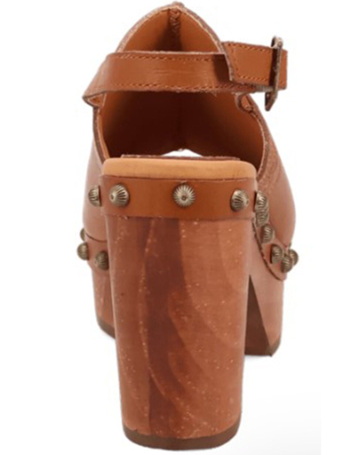 Image #5 - Dingo Women's Clover Wooden Sandals, Tan, hi-res