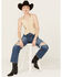 Image #1 - Rock & Roll Denim Women's Embroidered Button-Down Vest, Beige, hi-res
