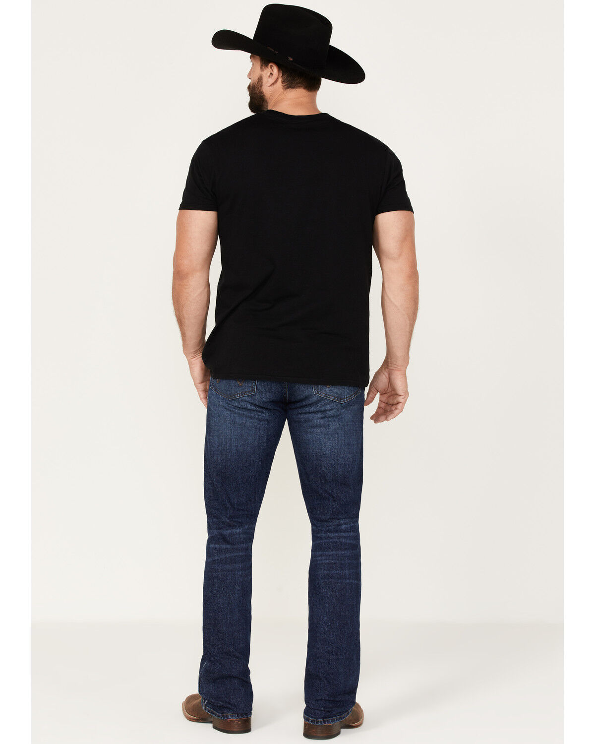 Image #3 - Wrangler Retro Men's Holsteiner Dark Wash Slim Boot Stretch Denim Jeans, Blue, hi-res