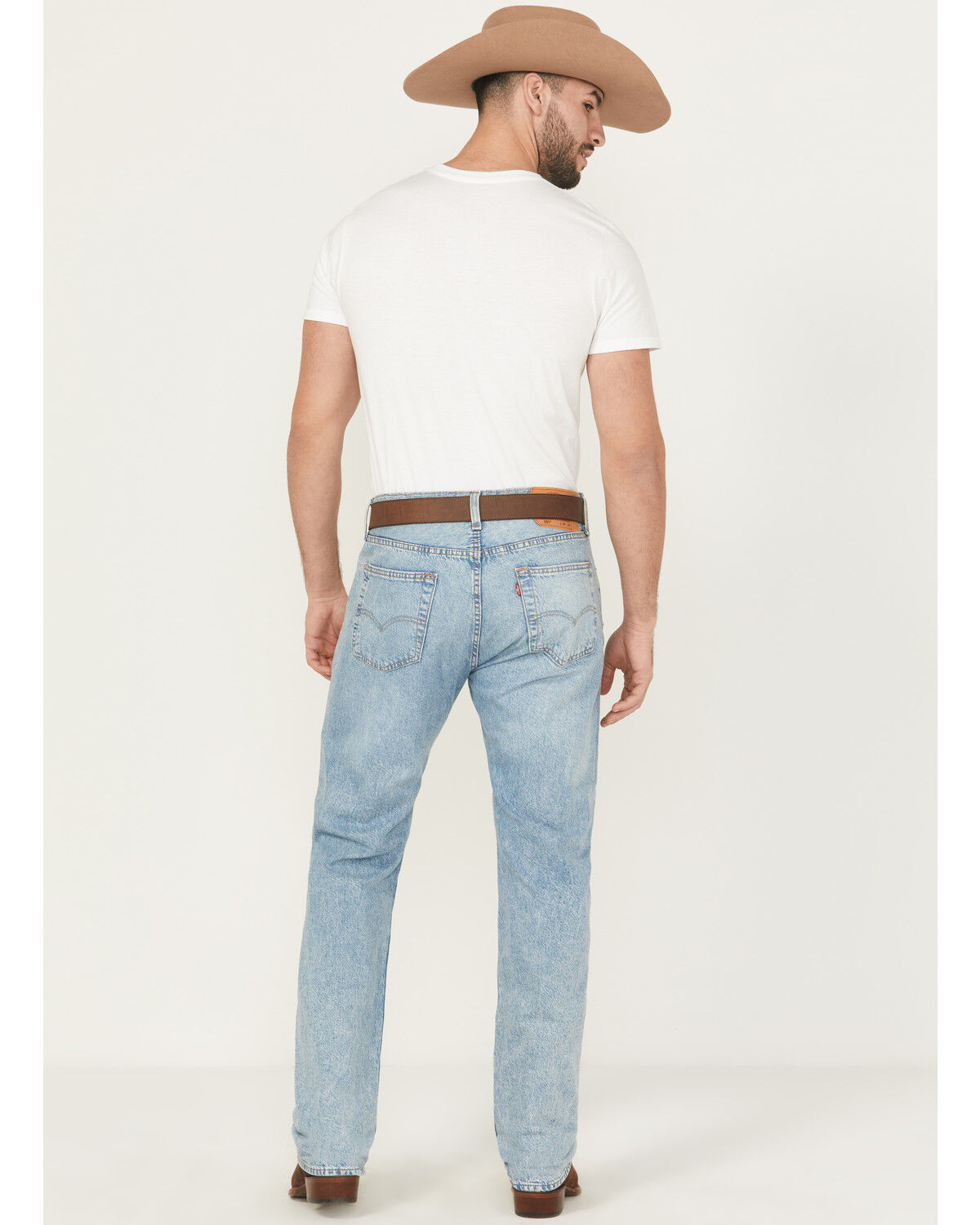 Image #3 - Levi's Men's 501® Original Stay Zen Light Wash Straight Rigid Denim Jeans, Light Wash, hi-res