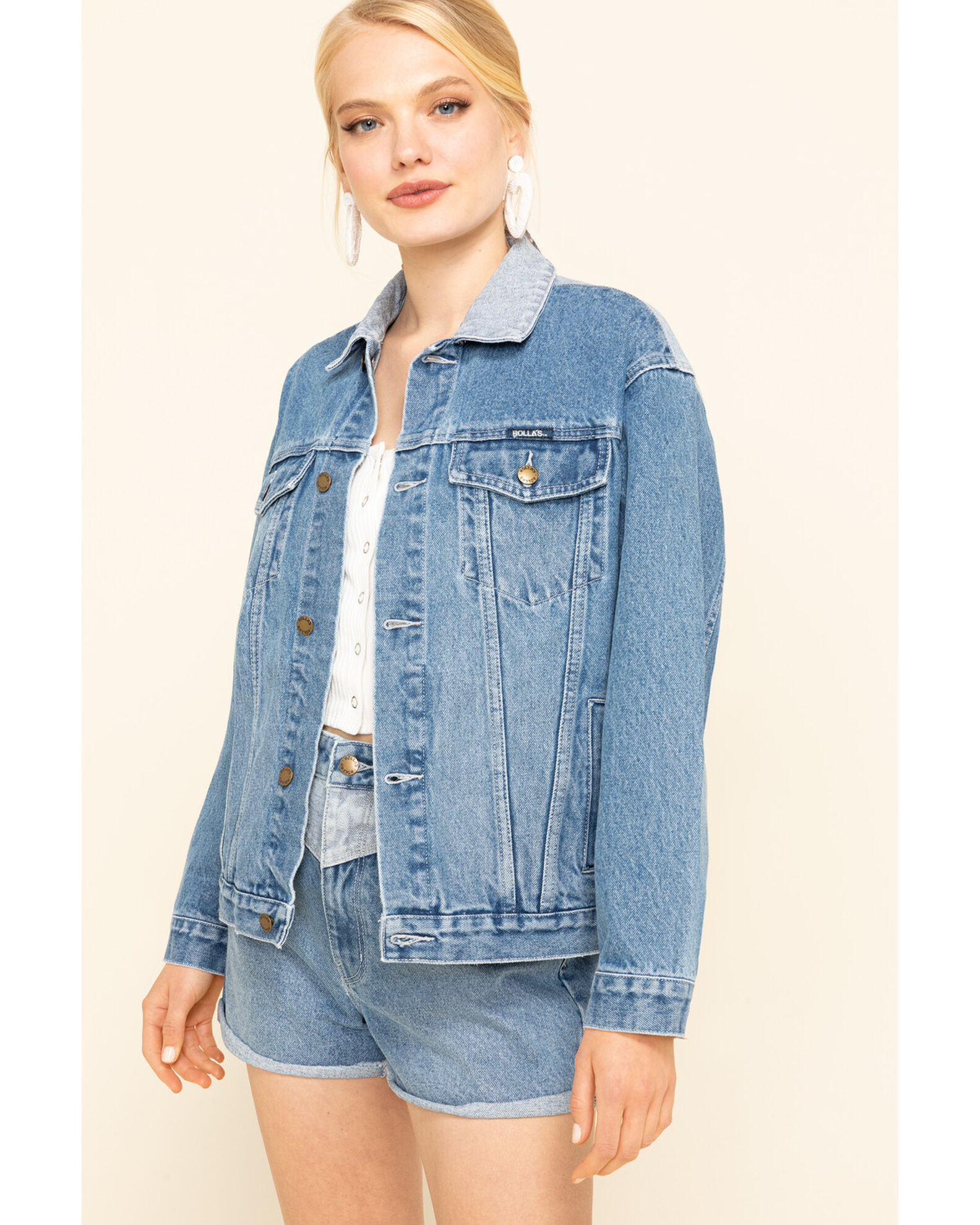Topshop moto new arrivals oversized denim jacket