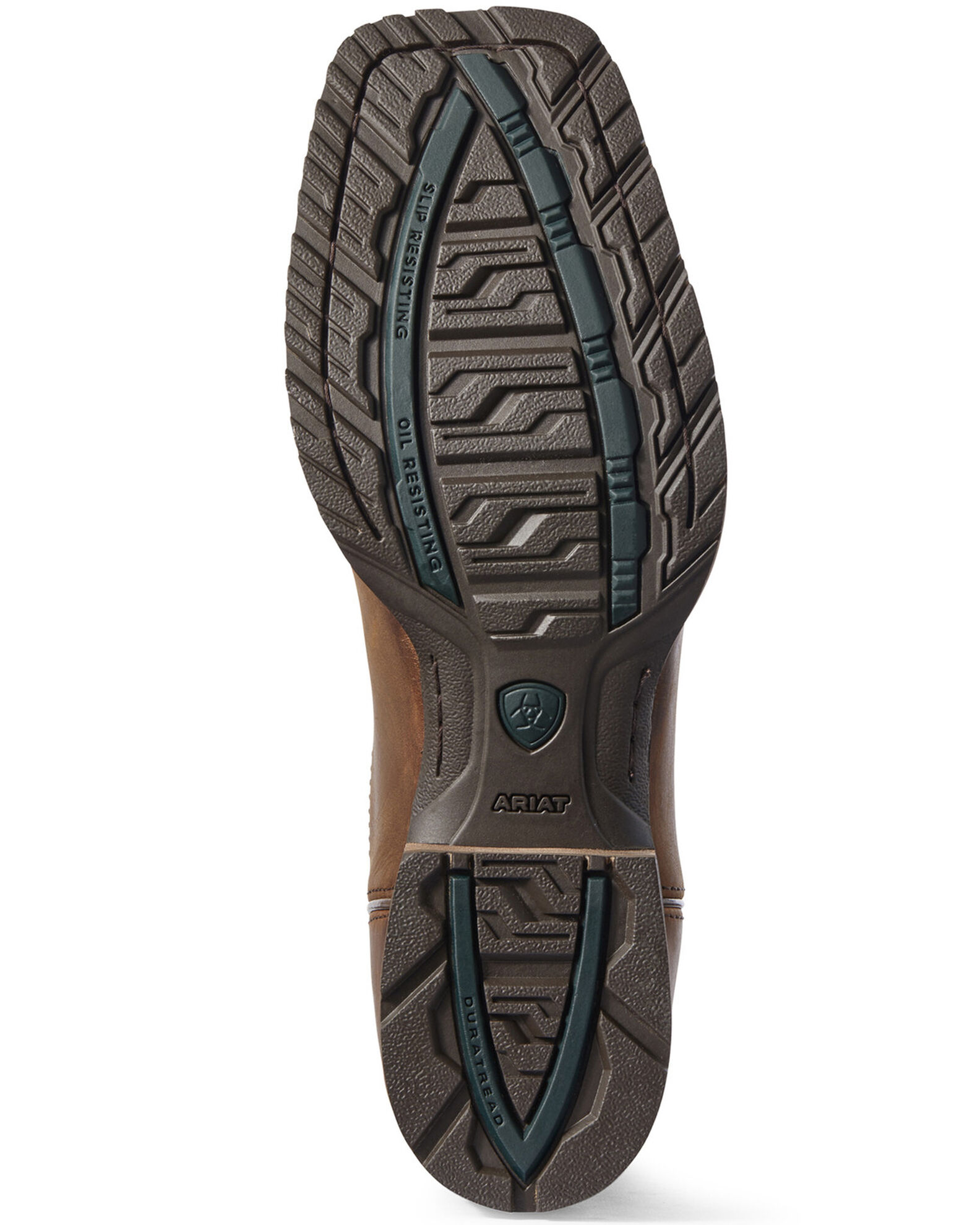 Image #5 - Ariat Men's Hybrid VentTEK Distressed Western Performance Boots - Broad Square Toe, Brown, hi-res