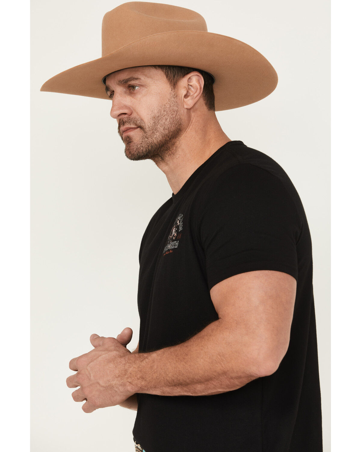 Image #3 - Panhandle Slim Men's Cowboy Short Sleeve Graphic T-Shirt, Black, hi-res
