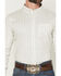 Image #3 - Cody James Men's Cade Dobby Stripe Print Long Sleeve Button-Down Western Shirt, Off White, hi-res
