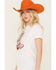 Image #3 - Kerusso Women's Guide My Steps Short Sleeve Graphic Tee, White, hi-res
