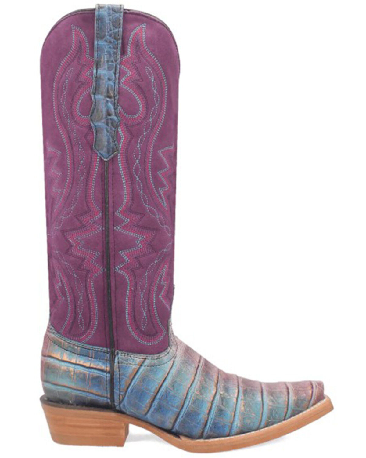 Image #2 - Dingo Women's Caterina Western Boots - Snip Toe, Purple, hi-res