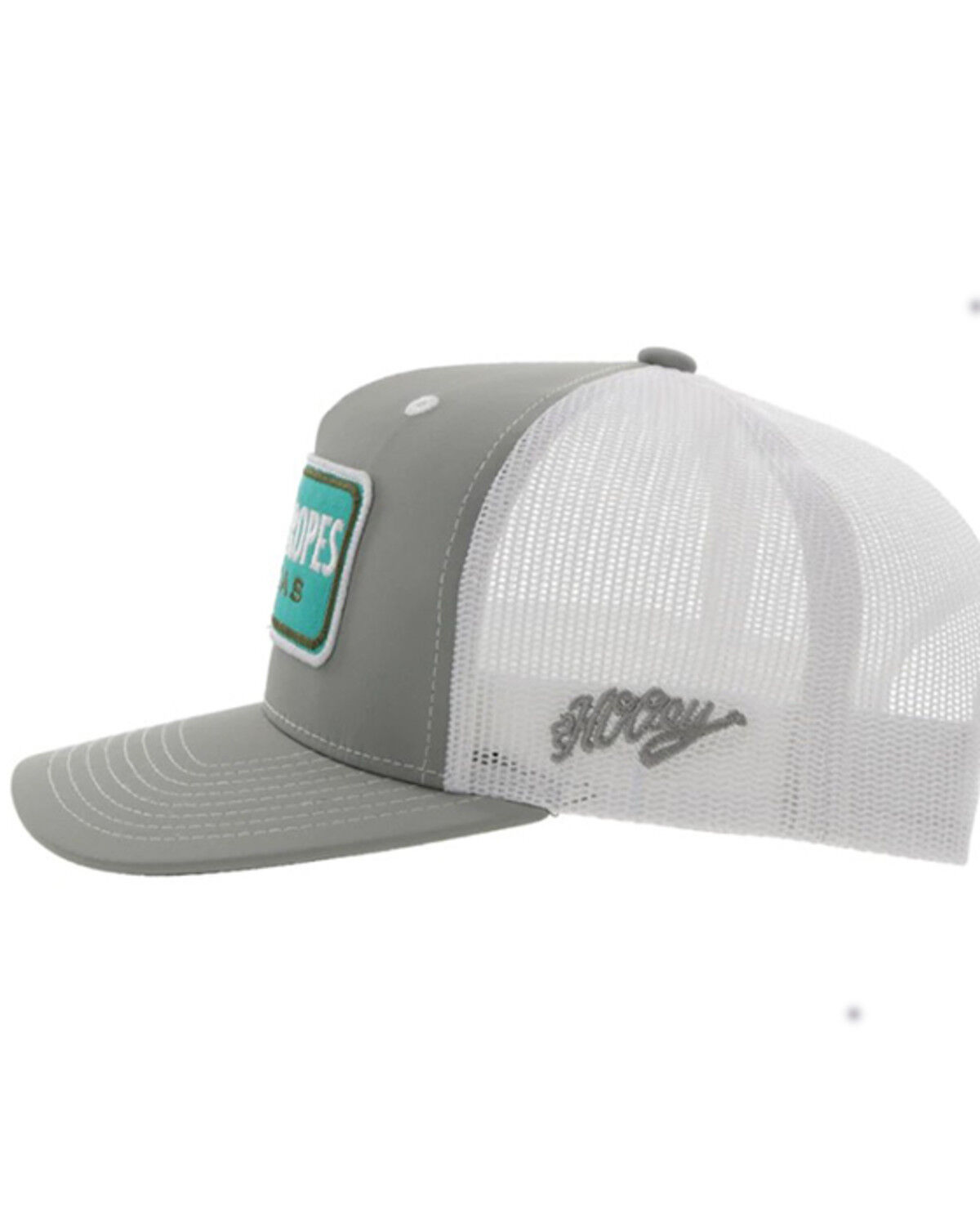 Image #4 - Hooey Men's Cactus Ropes Patch Trucker Cap, Grey, hi-res