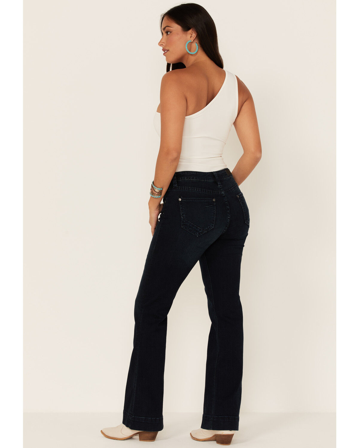 Image #3 - Rock & Roll Denim Women's Dark Mid Rise Trousers, , hi-res