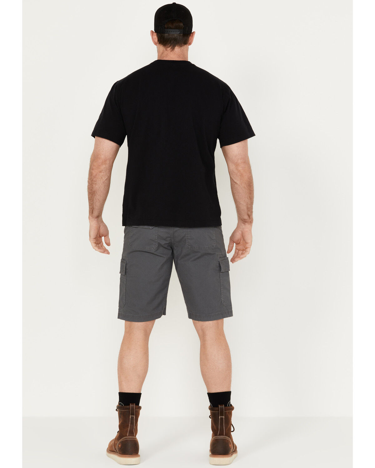 Image #3 - Hawx Men's Stretch Cargo Work Shorts, Steel, hi-res