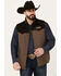 Image #1 - Cinch Men's Solid Twill Concealed Carry Zip Vest, Brown, hi-res