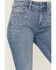Image #2 - Idyllwind Women's Legend Medium Wash High Rise Rhinestone Studded Bootcut Super Stretch Denim Jeans, Medium Wash, hi-res