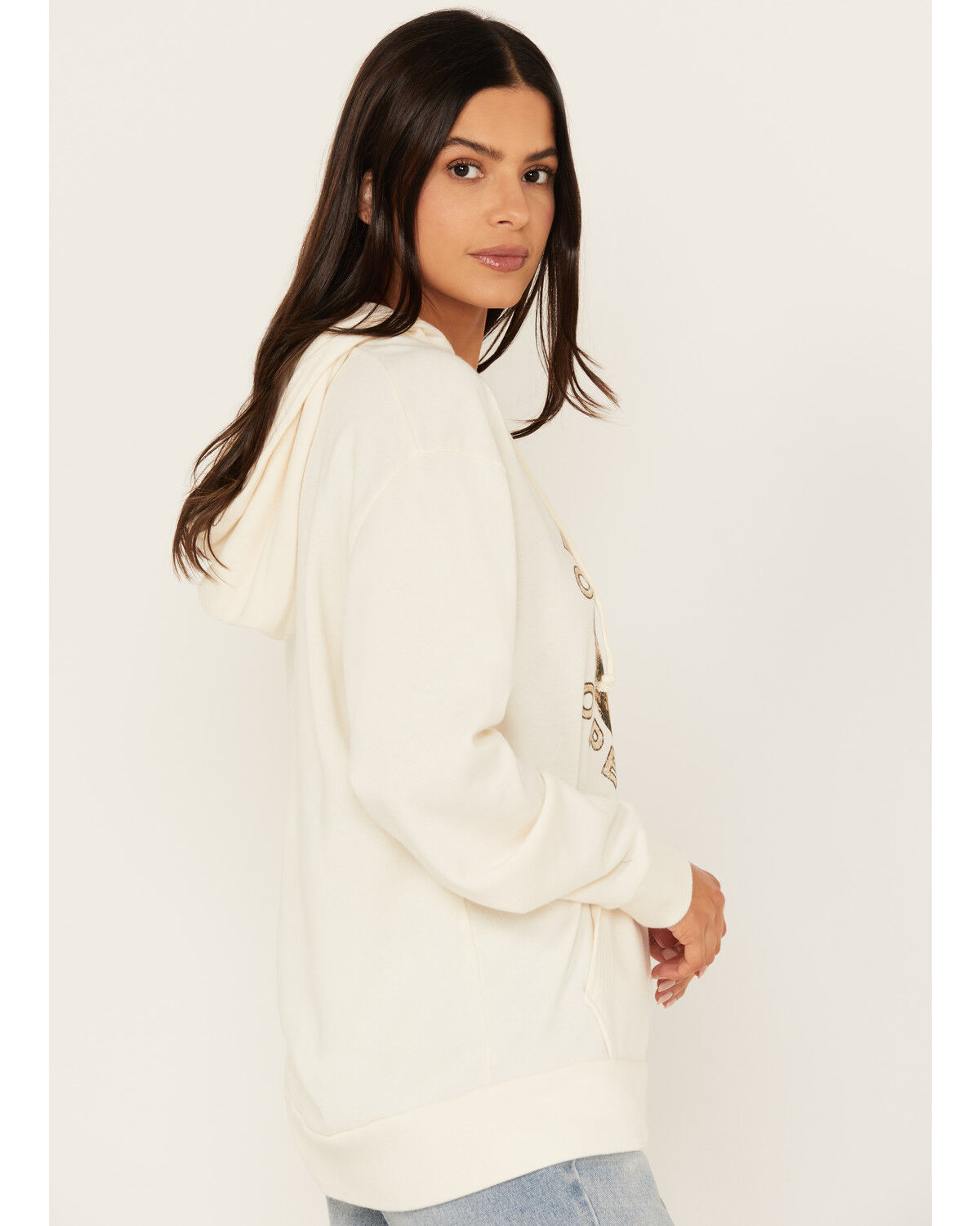 Image #2 - Cleo + Wolf Women's Graphic Henley Pullover, Cream, hi-res