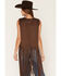 Image #4 - Fornia Women's Boot Barn Exclusive  Faux Suede Whip Stitch Fringe Vest, Brown, hi-res