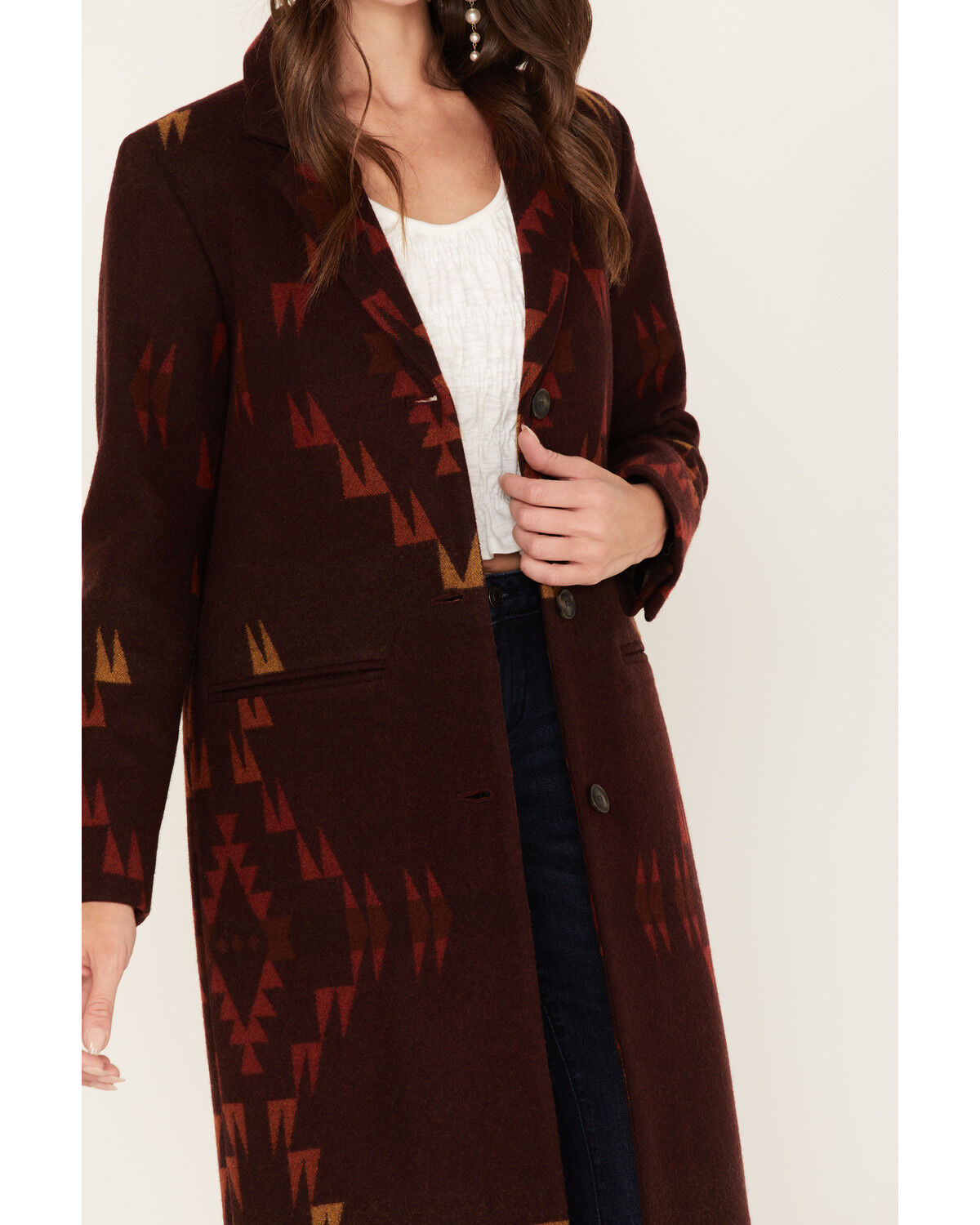 Image #4 - Pendleton Women's Mixed Print Western Jacksonville Jacquard Coat, , hi-res