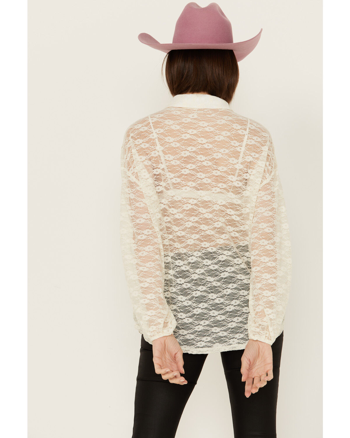 Image #4 - Sadie & Sage Women's Long Sleeve Button-Down Knit Top, Ivory, hi-res