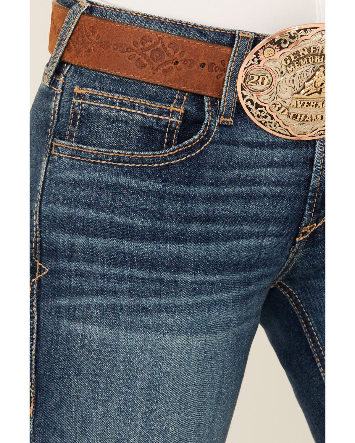 Image #4 - Ariat Women's Hasley Dark Wash Mid Rise Slim Trouser Denim Jeans, Dark Wash, hi-res
