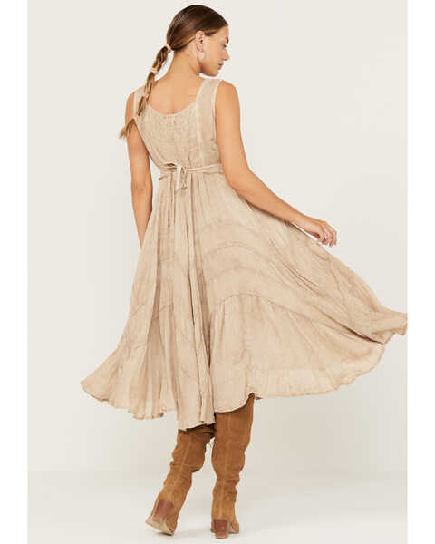 Image #4 - Scully Women's Lace-Up Jacquard Dress, Brown, hi-res