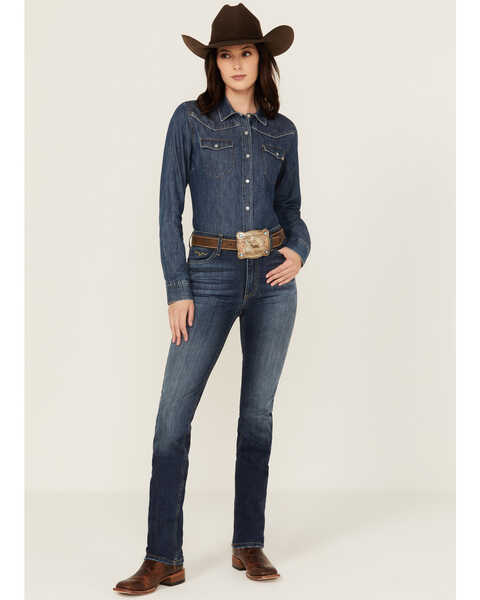 Kimes Ranch Women's Dark Wash Sarah Slim Bootcut Jeans, Blue, hi-res