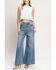 Image #1 - Flying Tomato Women's Sleeveless Floral Lace Cropped Blouse, White, hi-res