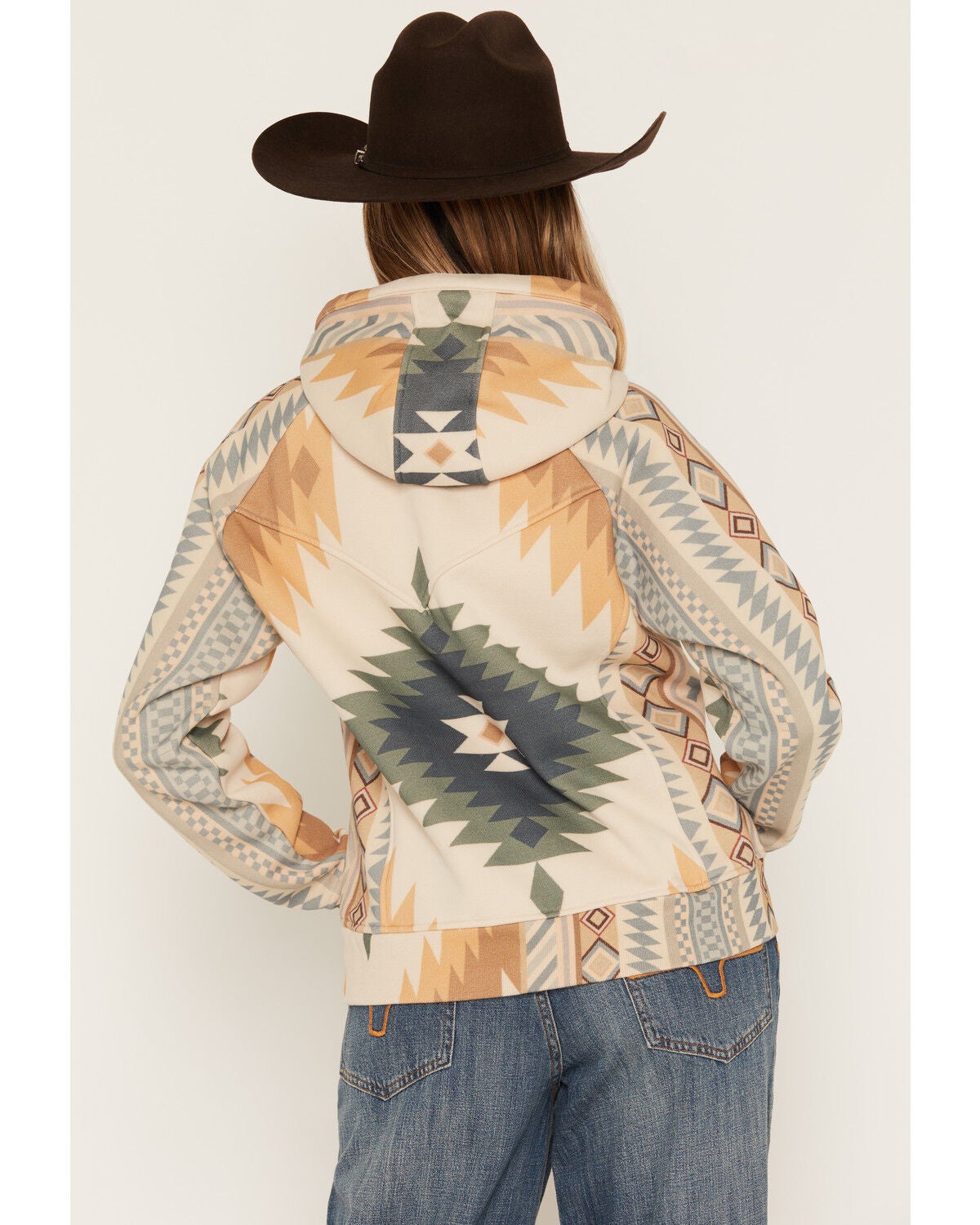 Image #4 - Kimes Ranch Women's Ella Southwestern Print Hoodie, Sand, hi-res