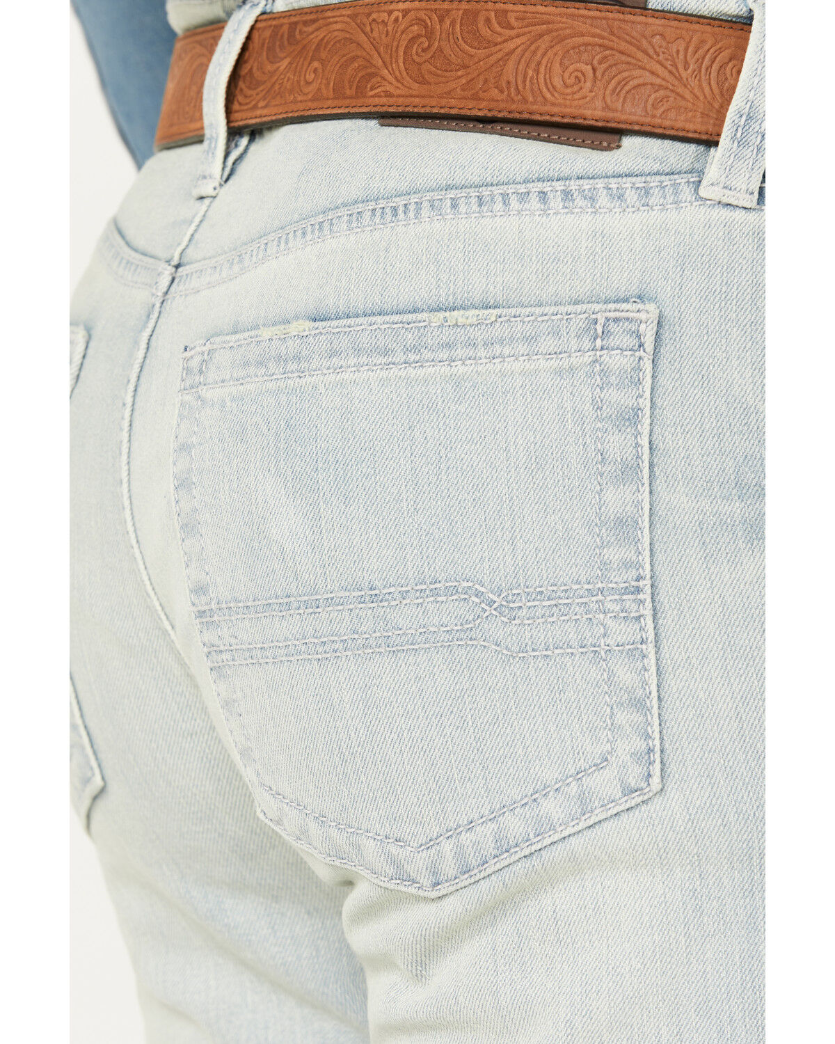 Image #4 - Cody James Men's Pioneer Light Wash Slim Bootcut Stretch Denim Jeans, Light Wash, hi-res