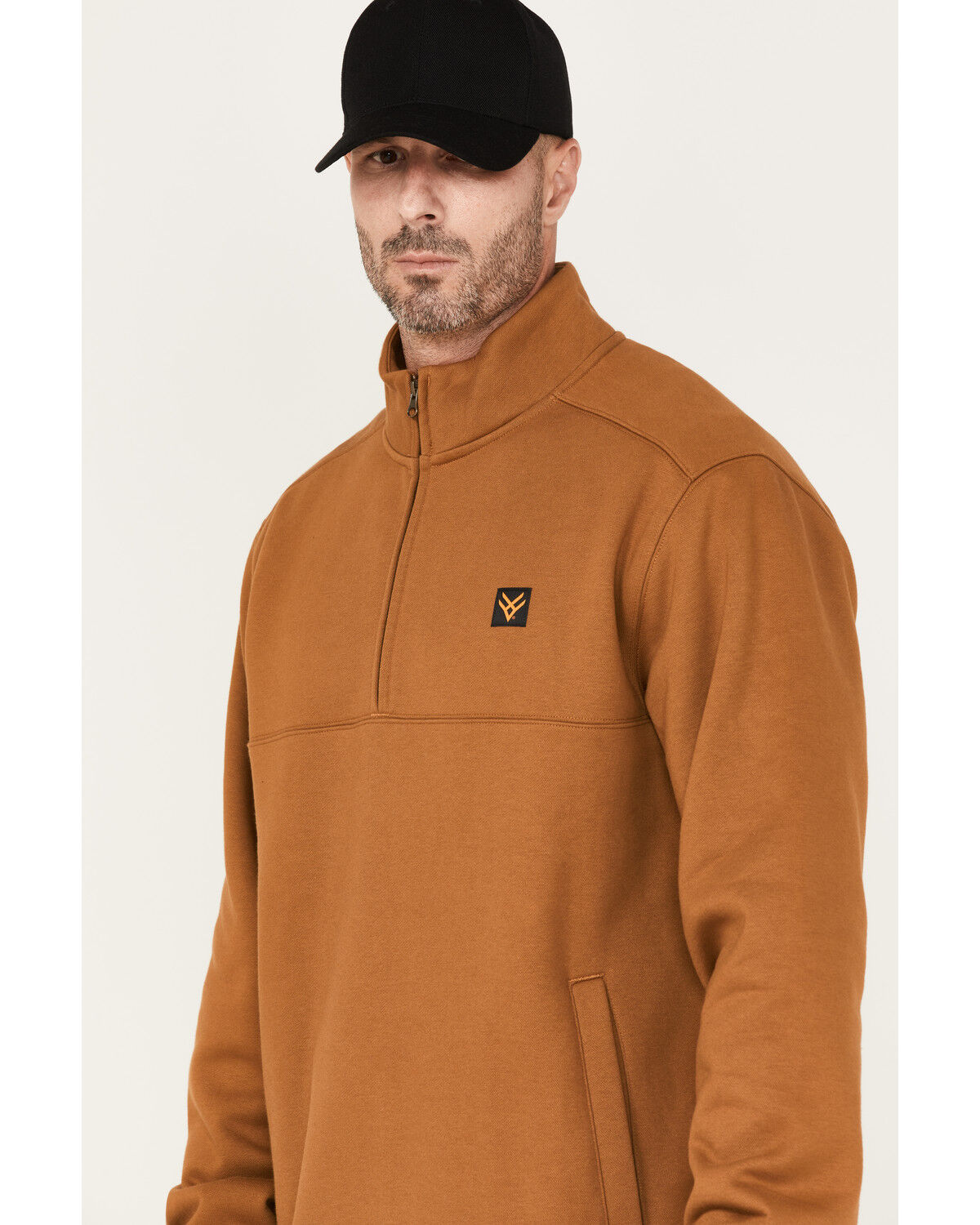 Image #2 - Hawx Men's 1/4 Zip Fleece Pullover, Rust Copper, hi-res