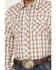 Image #3 - Wrangler Men's Fashion Dobby Plaid Print Long Sleeve Snap Western Shirt, Brown, hi-res