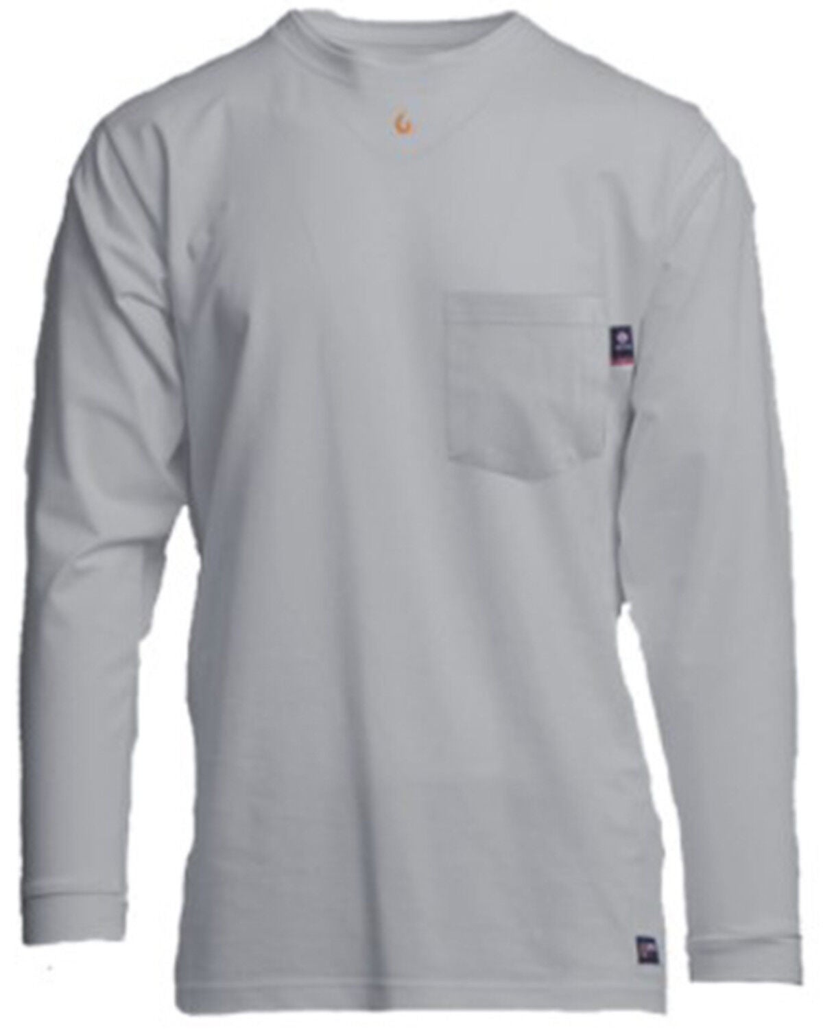 Lapco Men's FR Long Sleeve Work Pocket T-Shirt, Grey, hi-res