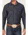 Image #3 - Cody James Men's Washed Out Chambray Southwestern Print Long Sleeve Snap Western Shirt - Big & Tall , Navy, hi-res