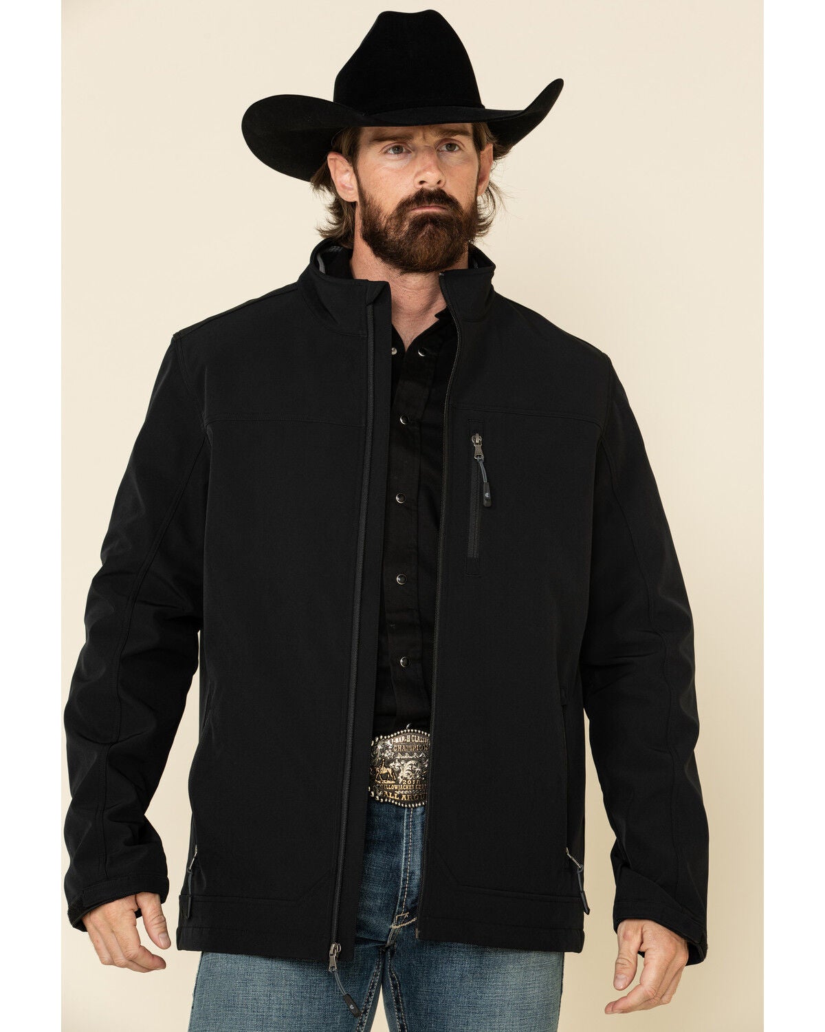 Image #1 - Cody James Core Men's Black Steamboat Softshell Bonded Jacket - Tall, , hi-res
