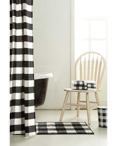 Image #1 - HiEnd Accents Camille Complete 18pc Bathroom Set, Black/white, hi-res