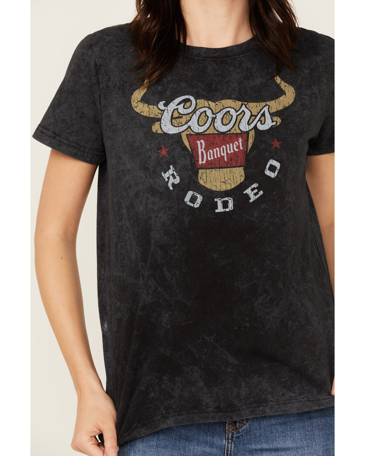 Image #3 - Coors Women's Banquet Logo Steer Head Short Sleeve Graphic Tee, Black, hi-res
