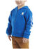 Image #2 - Carhartt Toddler Boys' Logo Half Zip Hooded Sweatshirt, Blue, hi-res