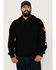 Image #2 - Hawx Men's Logo Sleeve Hooded Sweatshirt - Tall , Black, hi-res