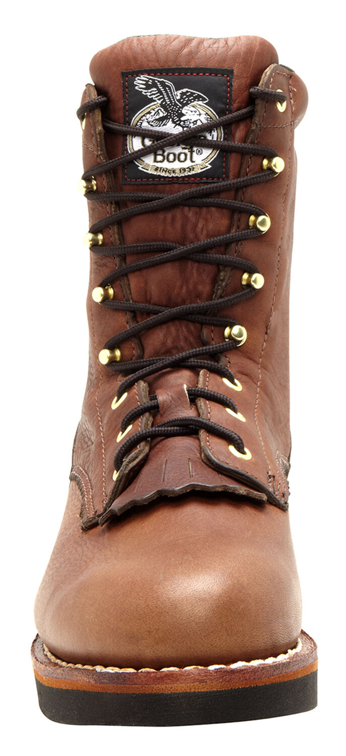 Image #4 - Georgia Boot Men's Farm and Ranch Lacer Work Boots - Soft Toe, Walnut, hi-res