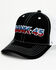 Image #1 - RANK 45® Men's Embroidered Flag Logo Mesh-Back Ball Cap , Black, hi-res