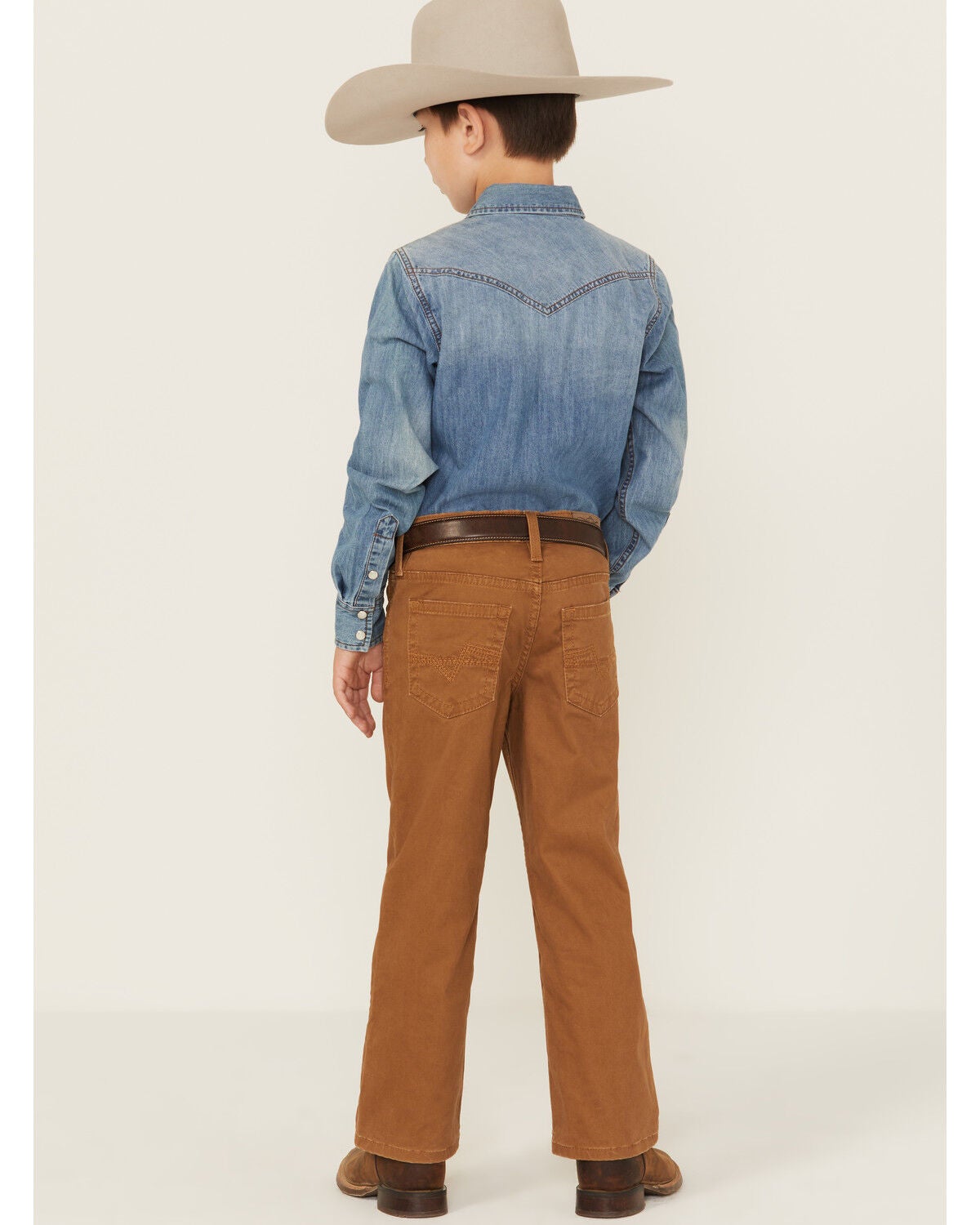 Image #3 - Cody James Boys' Benedetto Slim Bootcut Stretch Denim Jeans, Rust Copper, hi-res