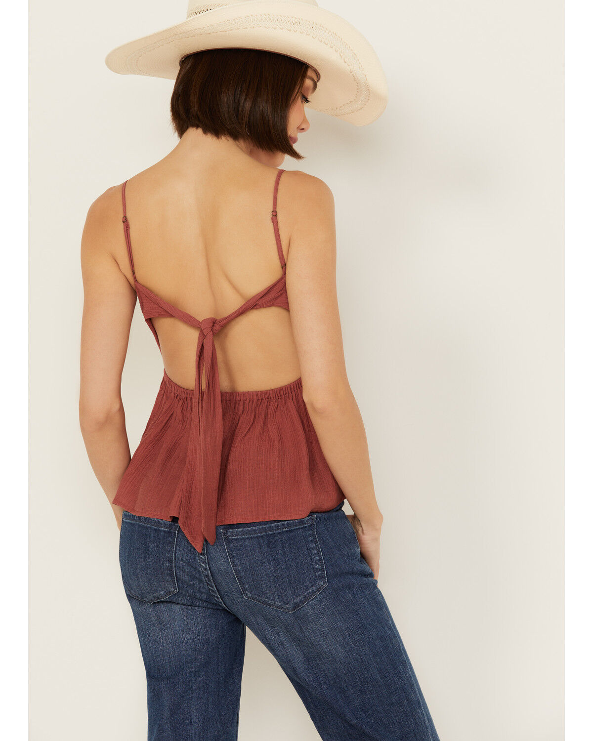 Image #4 - Shyanne Women's Lace Bustier Tank, Rust Copper, hi-res