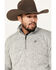 Image #2 - Ariat Men's Caldwell Logo 1/4 Zip Pullover, Light Grey, hi-res