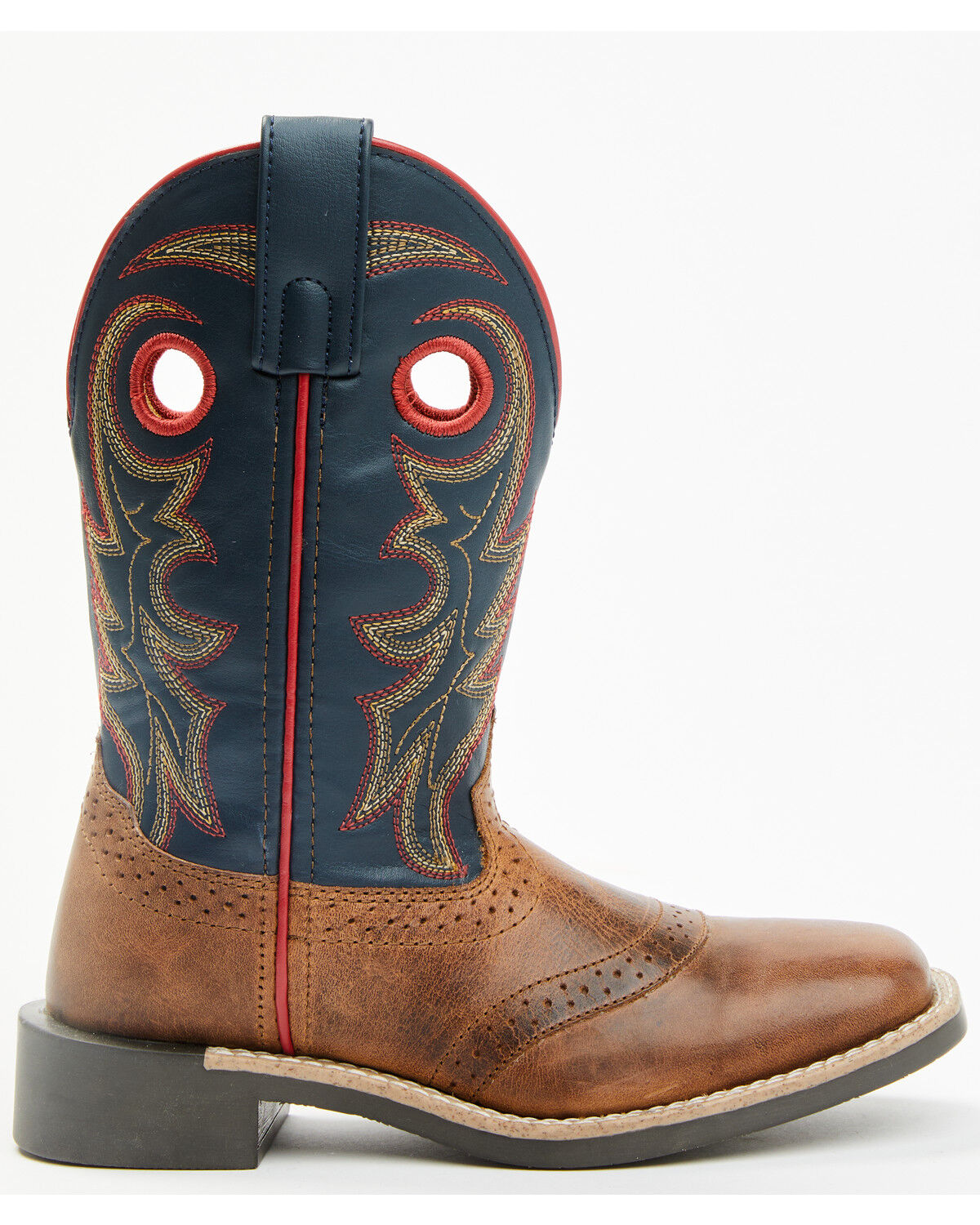 Image #2 - Cody James Boys' Bobby Western Boots - Broad Square Toe, Navy, hi-res
