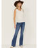 Image #4 - Idyllwind Women's Hillside Road Henley Tank, Ivory, hi-res