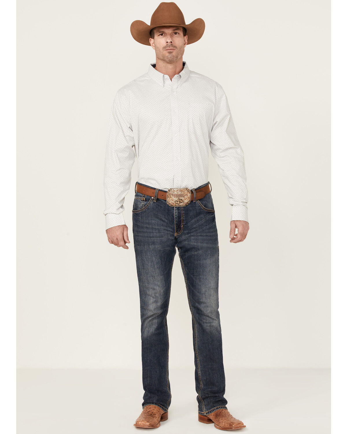 Image #2 - Cody James Core Men's Circuit Board Geo Print Long Sleeve Button-Down Western Shirt, Grey, hi-res