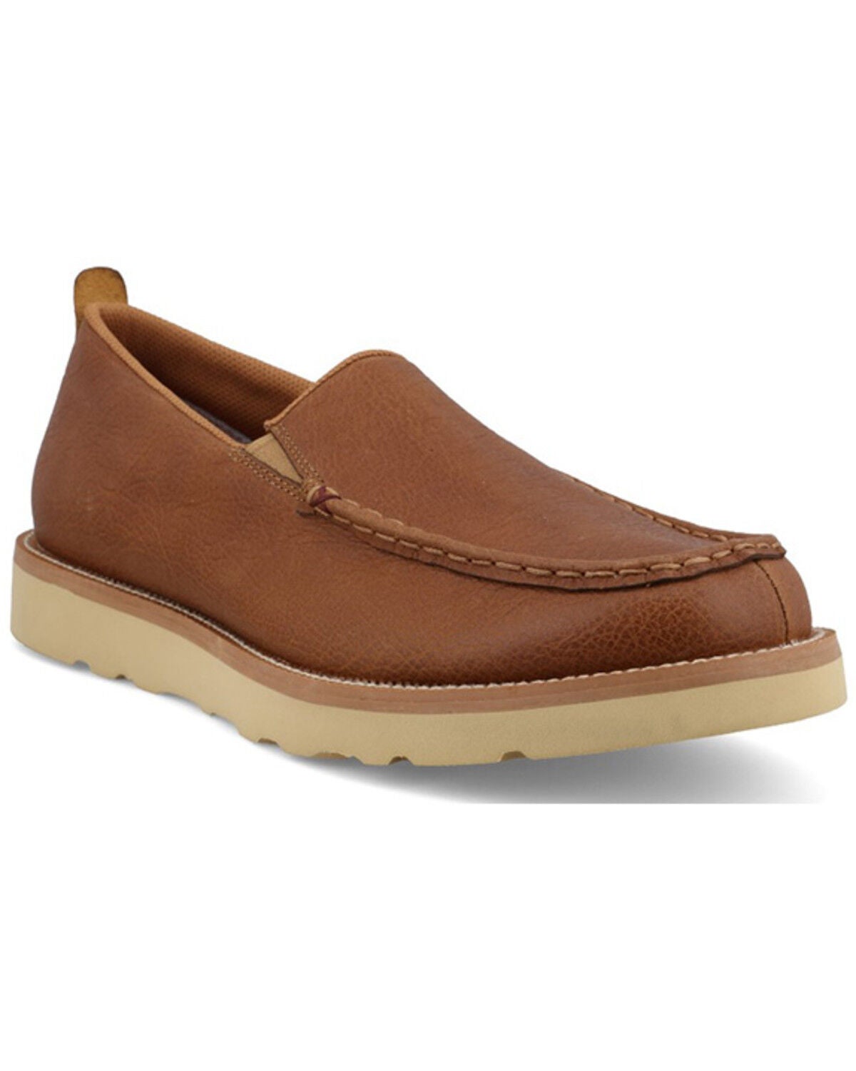 Twisted X Men's Wedge Sole Slip-On Casual Shoes - Moc Toe, Brown, hi-res