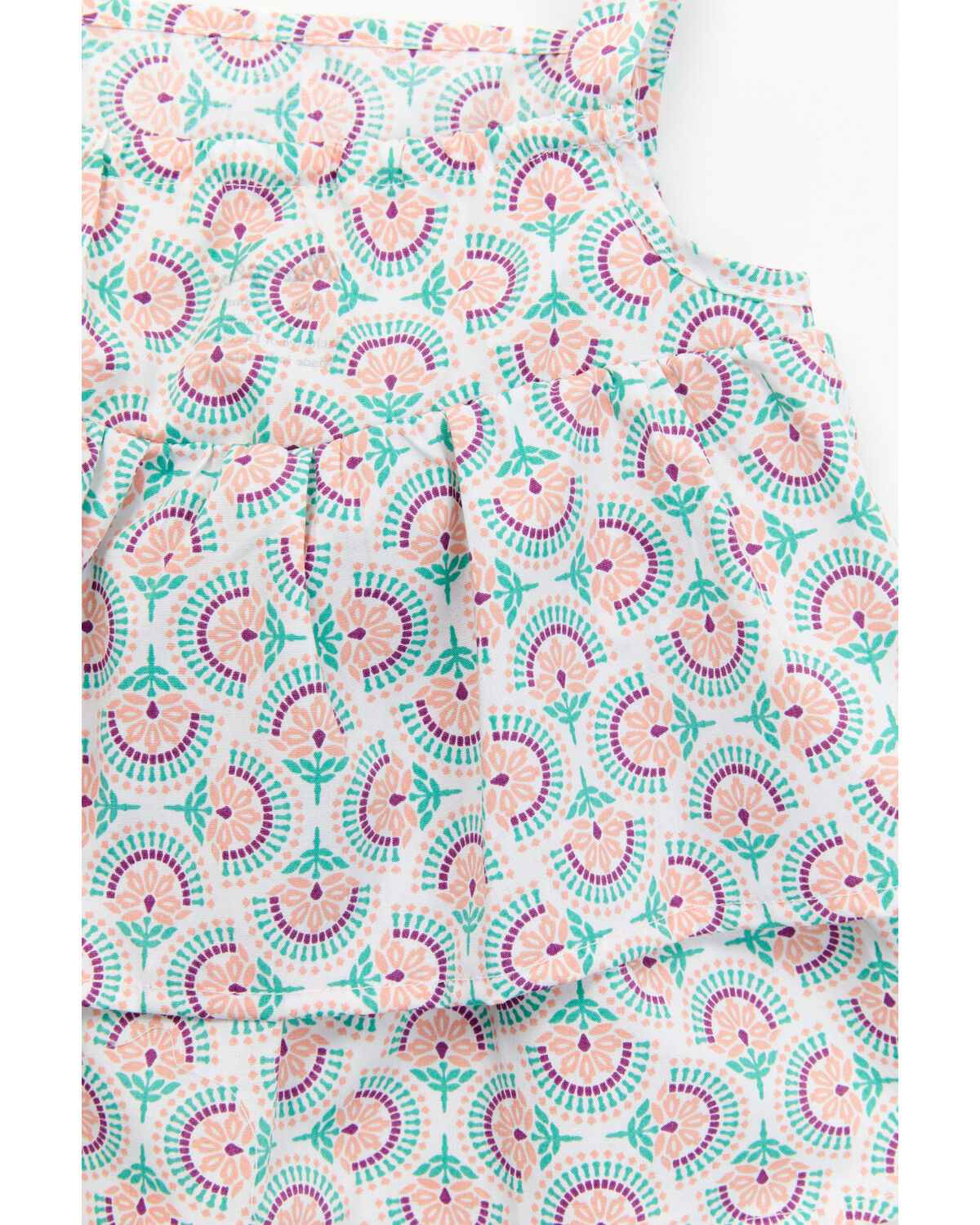 Image #2 - Wrangler Infant Girls' Sleeveless Ruffle Dress, Teal, hi-res